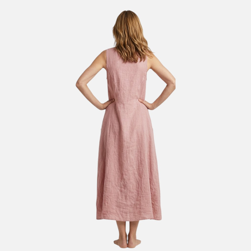Women’s Sleeveless Midi Dress – Relaxed Seasonal Flow