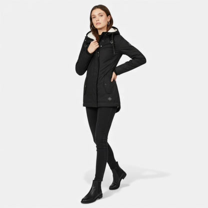 Elorainemode | Women’s Velvet-Trim Padded Coat – Heritage Comfort