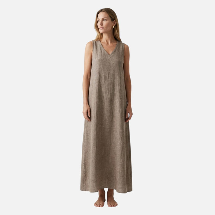 Women’s Sleeveless Maxi Dress – Lightweight A-Line Flow