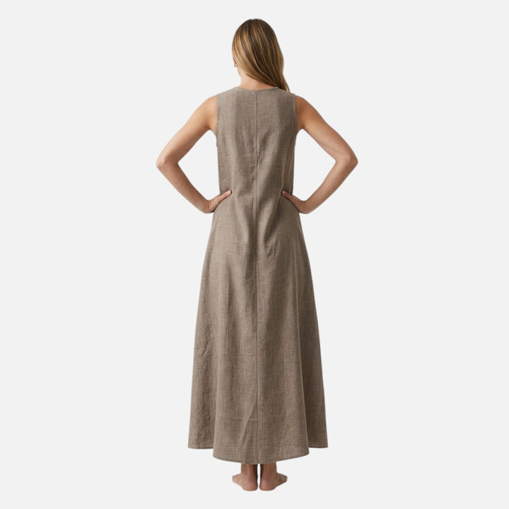 Women’s Sleeveless Maxi Dress – Lightweight A-Line Flow