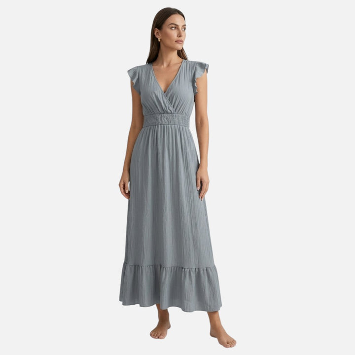 Women’s V-Neck Maxi Dress – Effortless Casual Elegance