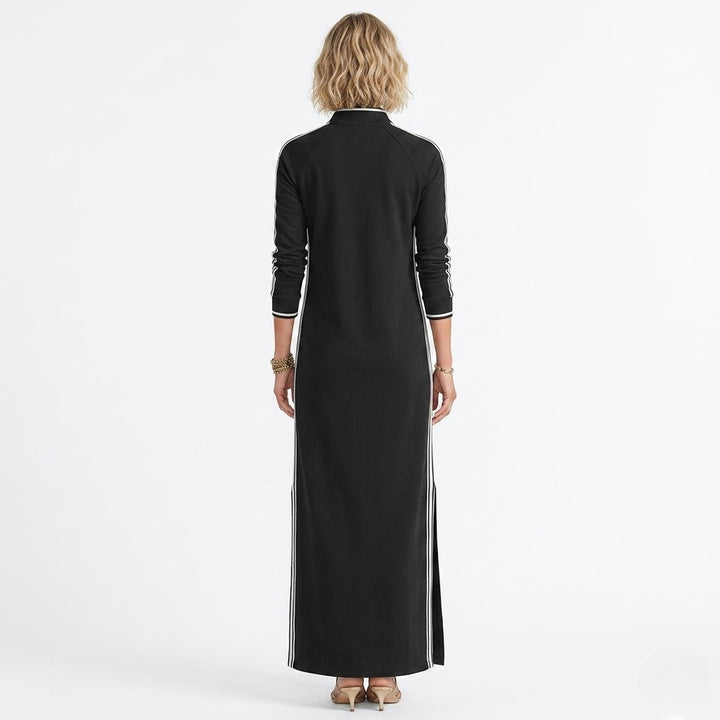 Women’s Button-Down Collar Maxi Dress – Refined Minimalism