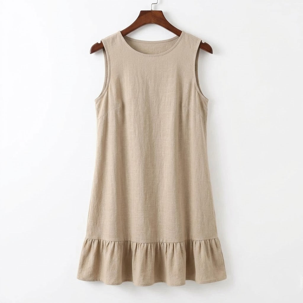 Women’s Backless Sleeveless Midi Dress – Effortless Elegance