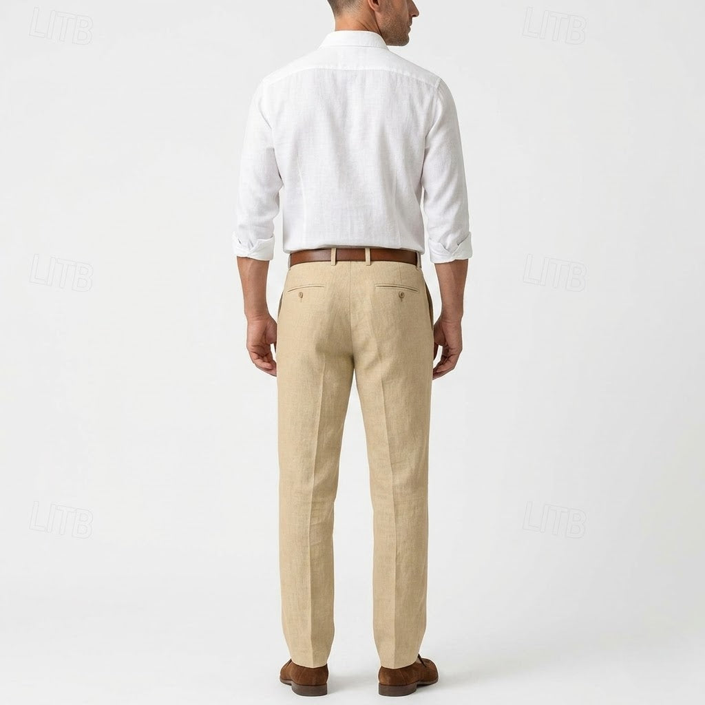 Men’s Lightweight Linen Trousers – Refined Fit