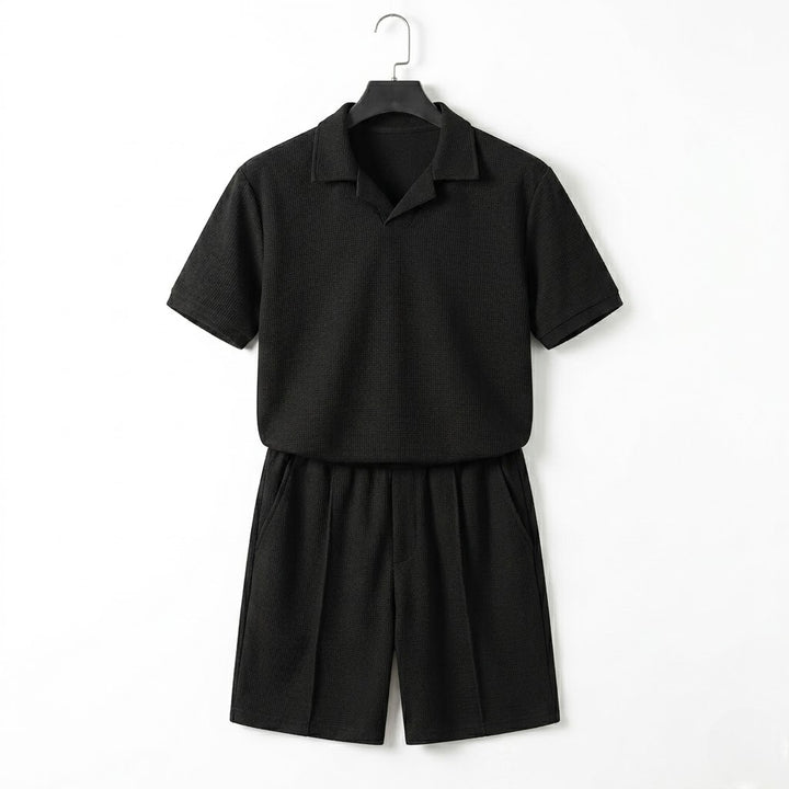 Men’s Refined Polo Shirt and Shorts Ensemble