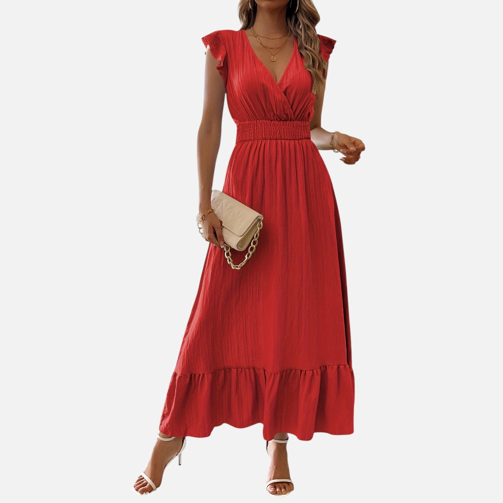 Women’s V-Neck Maxi Dress – Effortless Casual Elegance