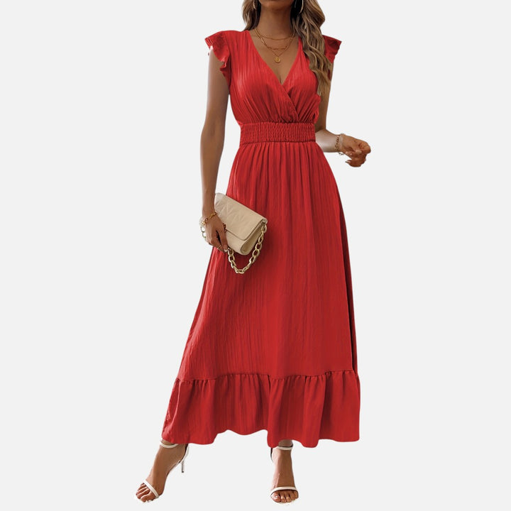 Women’s V-Neck Maxi Dress – Effortless Casual Elegance