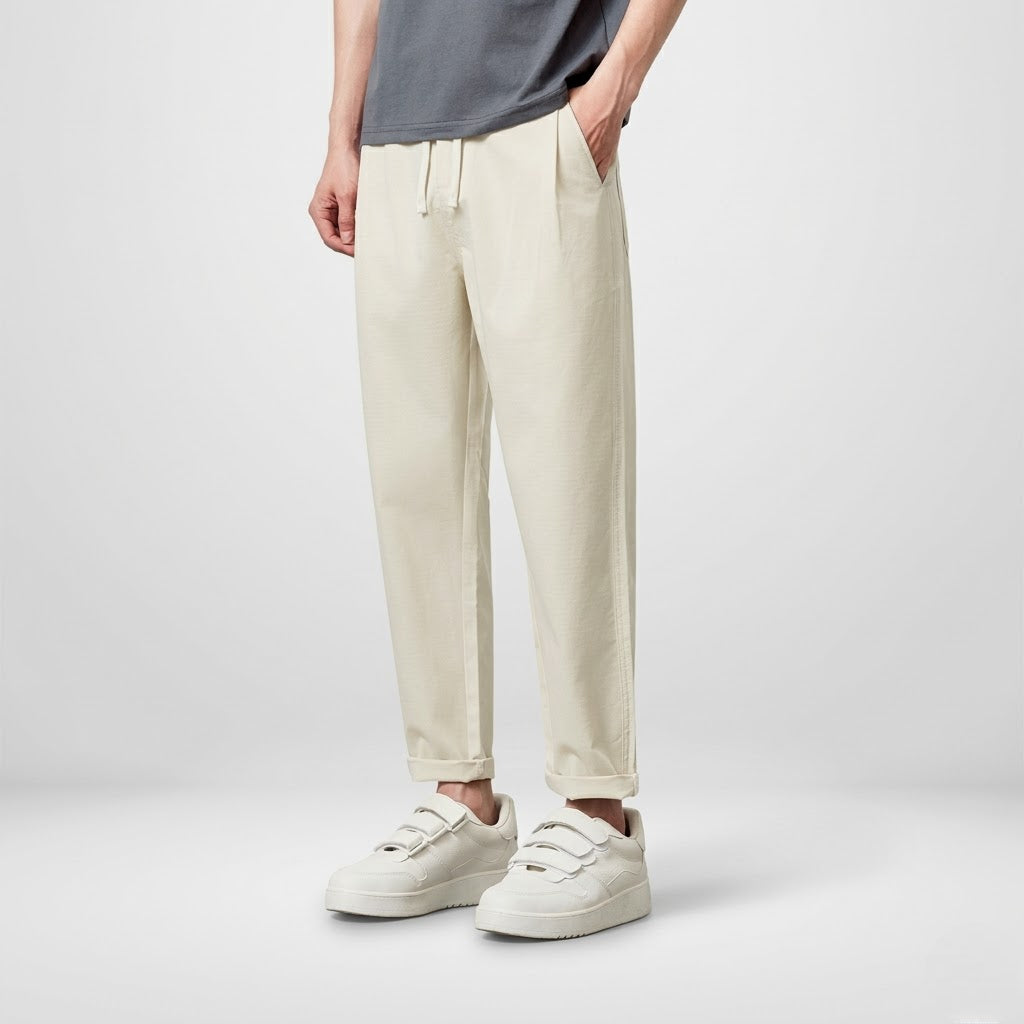 Men’s Linen Trousers Casual Slim Fit Breathable Comfort