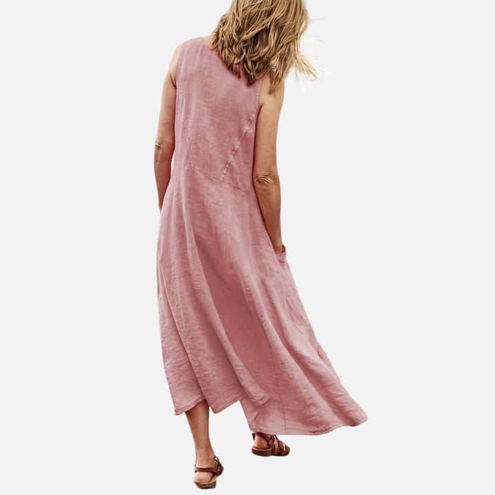Women’s Sleeveless Midi Dress – Relaxed Seasonal Flow