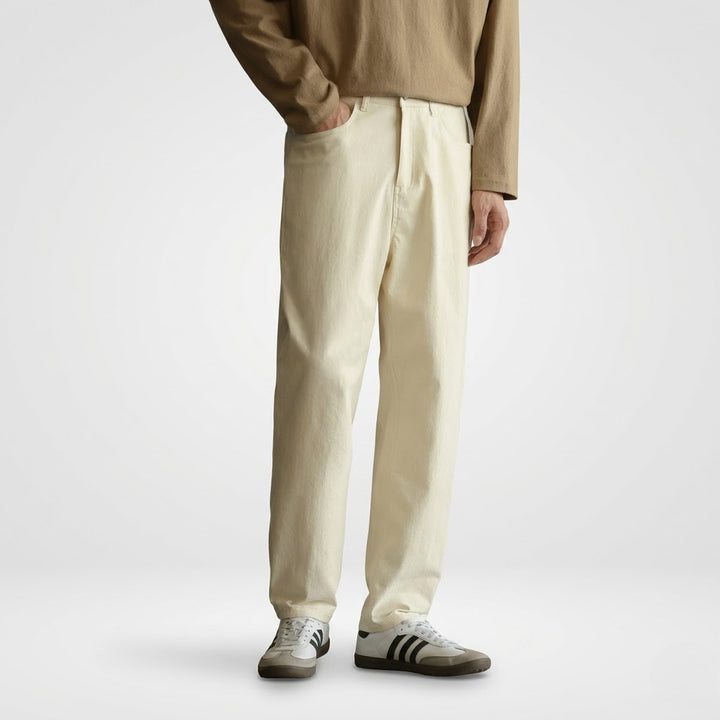 Men’s Lightweight Linen Trousers Breathable Classic Fit Summer