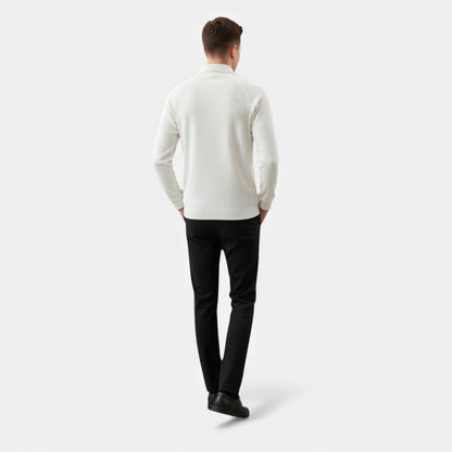 Elorainemode | Men’s Quarter-Zip Jumper – Casual Winter Elegance
