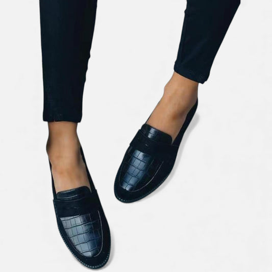 Elorainemode | Women’s Black Leather Comfort Shoe – Quiet Classic Luxury