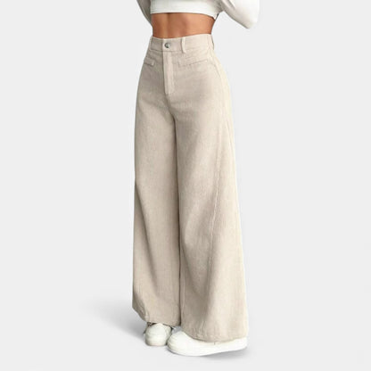 Elorainemode | Women’s Wide-Leg Linen Trousers – Estate Grace