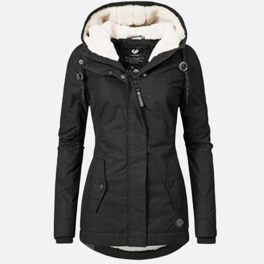 Elorainemode | Women’s Velvet-Trim Padded Coat – Heritage Comfort