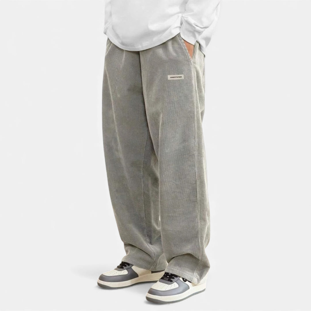 Men’s Draped Wide-Leg Trousers – Quiet Legacy
