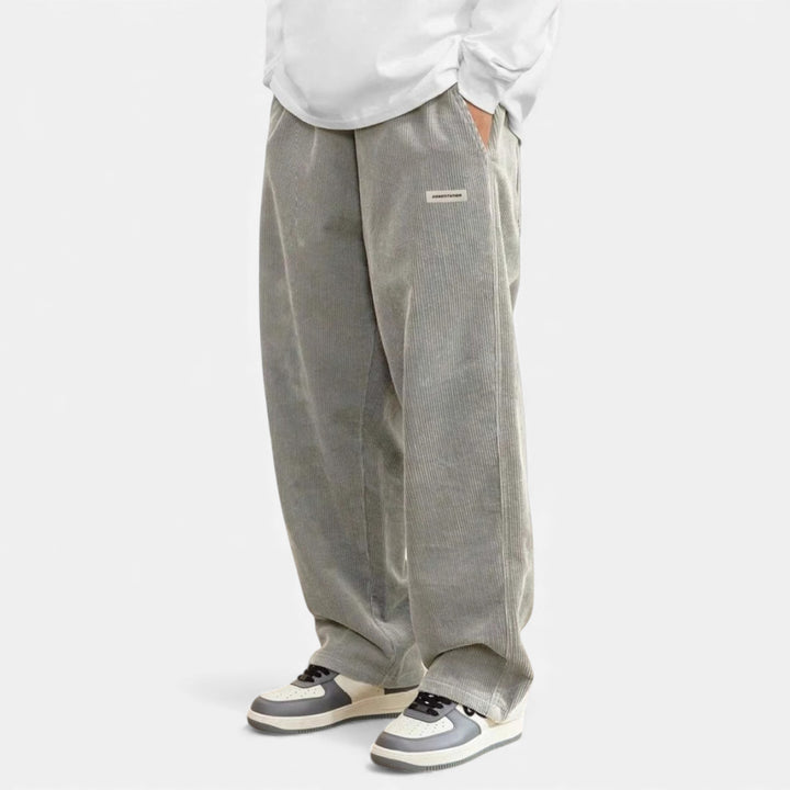 Men’s Draped Wide-Leg Trousers – Quiet Legacy