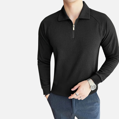 Elorainemode | Men’s Quarter-Zip Jumper – Casual Winter Elegance