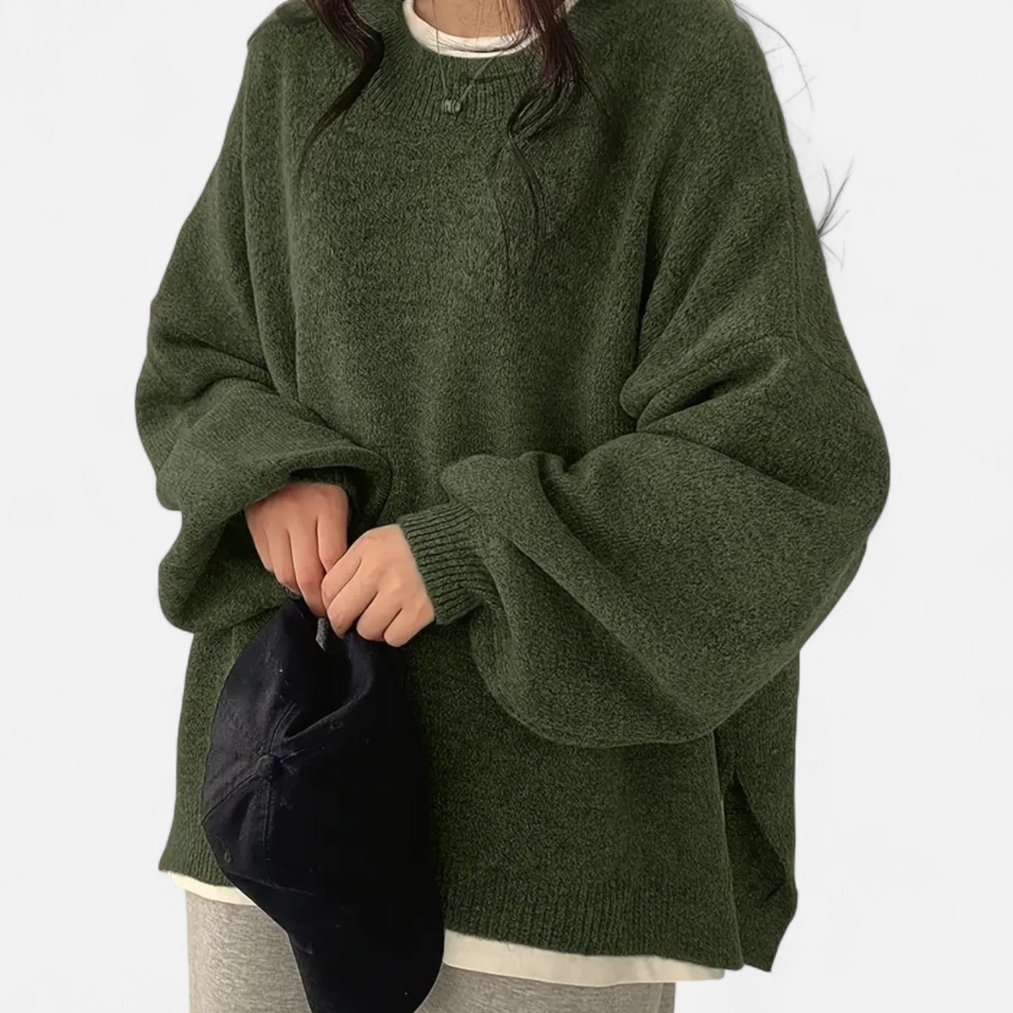 Elorainemode | Women's Crew-Neck Jumper – Sophisticated Casual Essence