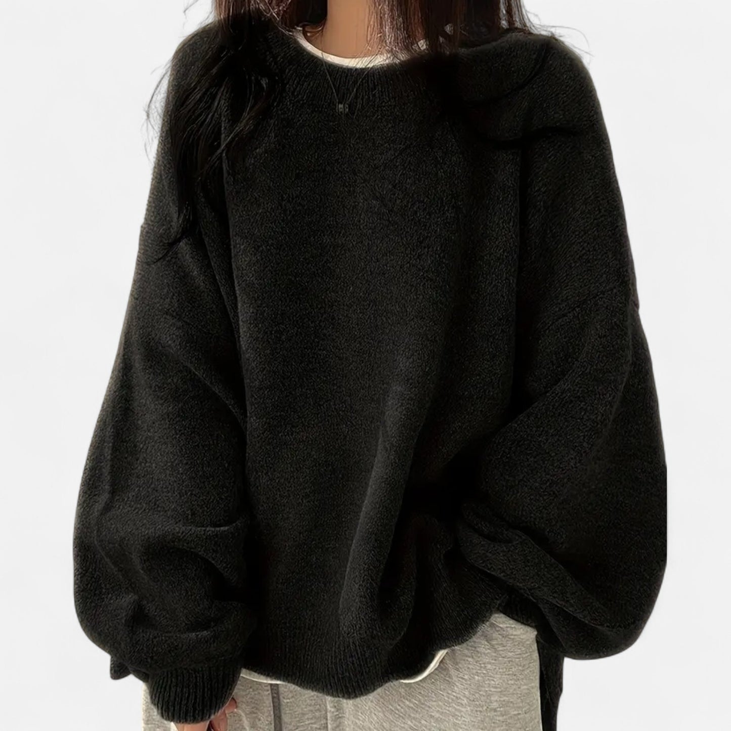 Elorainemode | Women's Crew-Neck Jumper – Sophisticated Casual Essence