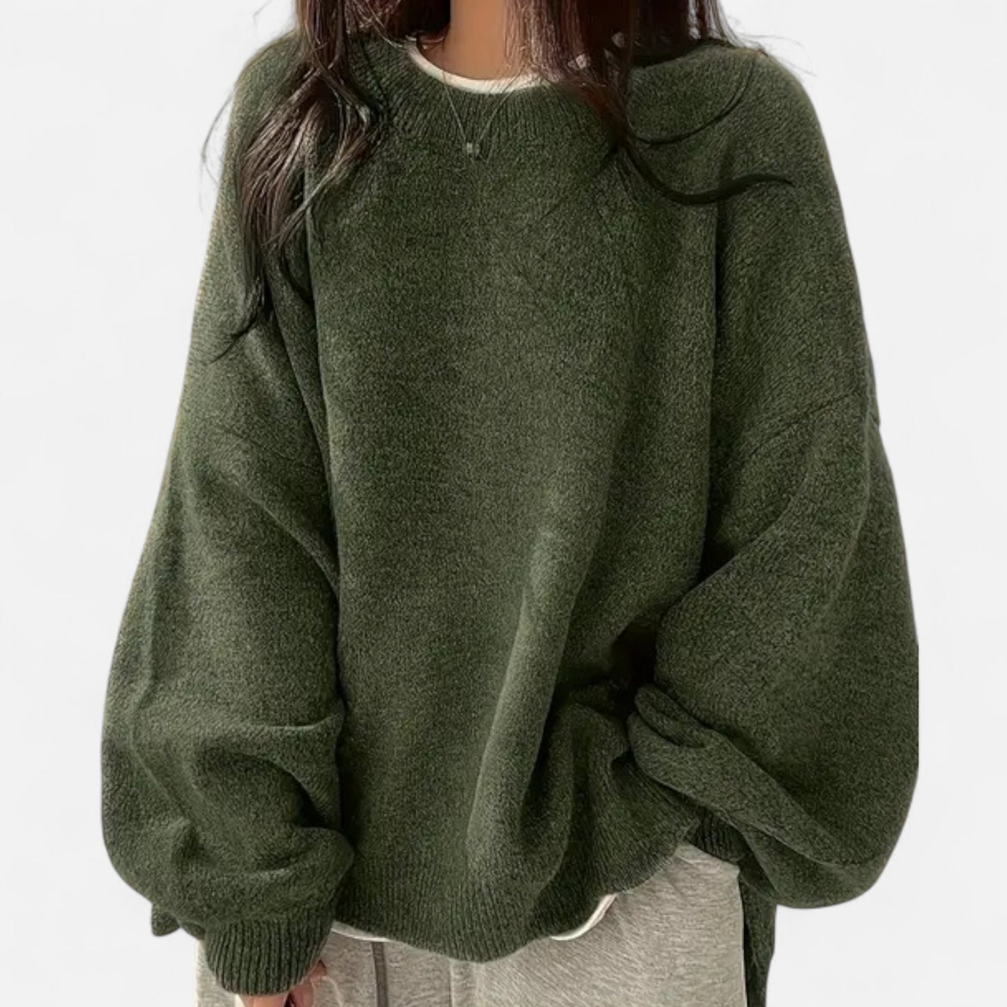 Elorainemode | Women's Crew-Neck Jumper – Sophisticated Casual Essence