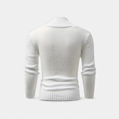 Elorainemode | Men’s Cardigan – Classic Elegance with a Notched Collar