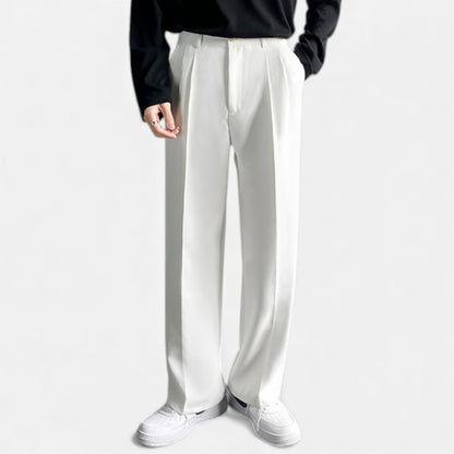 Elorainemode | Men’s Relaxed Straight Trousers – Ivy League Leisure