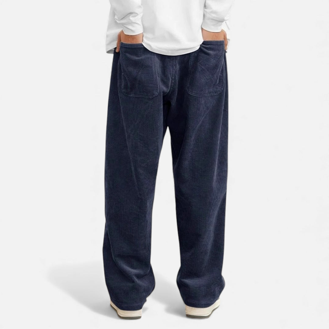 Men’s Draped Wide-Leg Trousers – Quiet Legacy