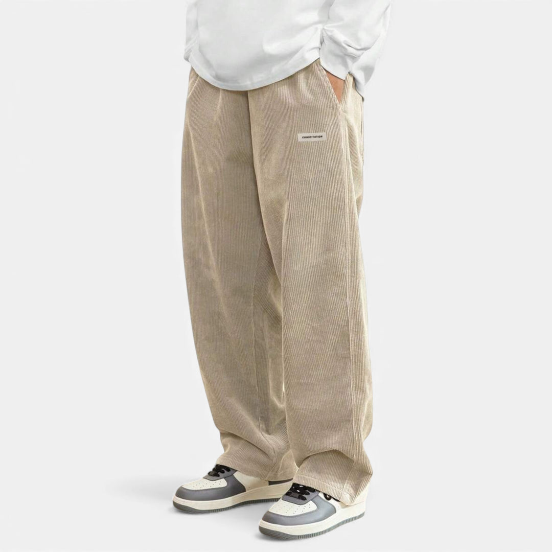 Men’s Draped Wide-Leg Trousers – Quiet Legacy