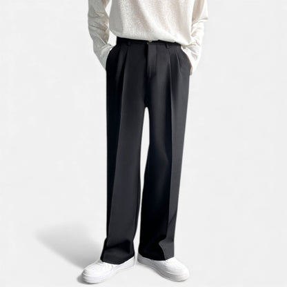 Elorainemode | Men’s Relaxed Straight Trousers – Ivy League Leisure