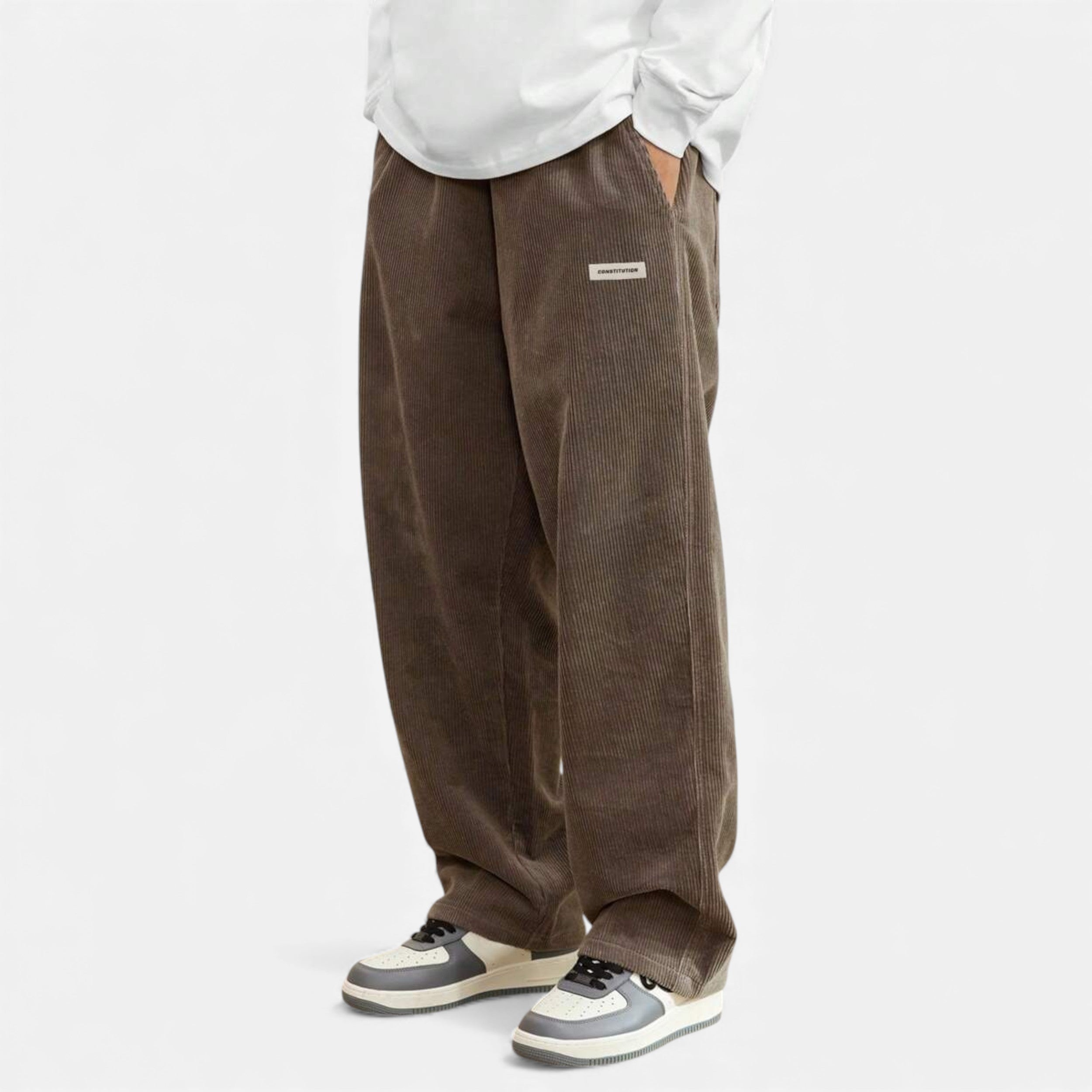 Men’s Draped Wide-Leg Trousers – Quiet Legacy