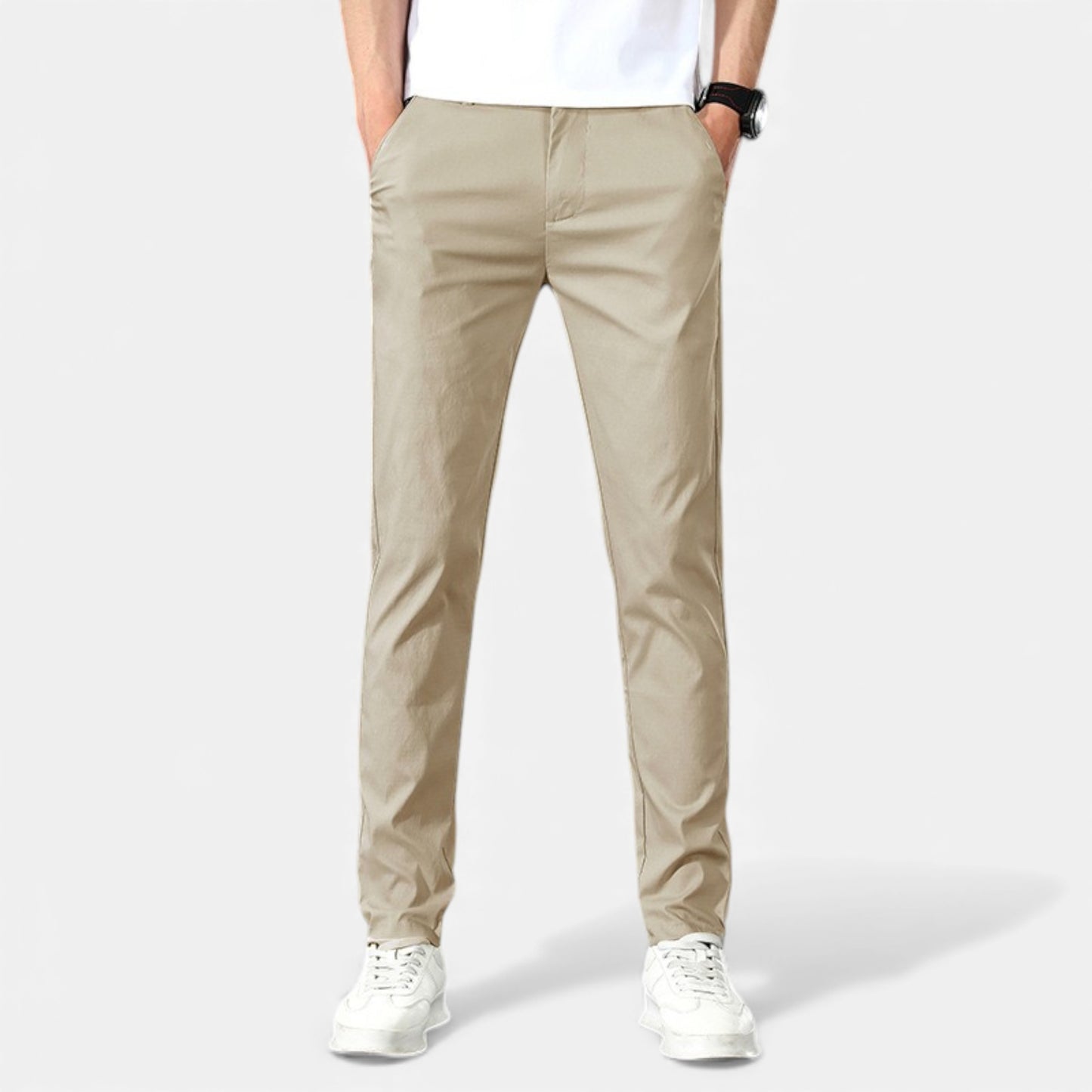 Elorainemode | Men’s Lightweight Straight Trousers – Riviera Slim