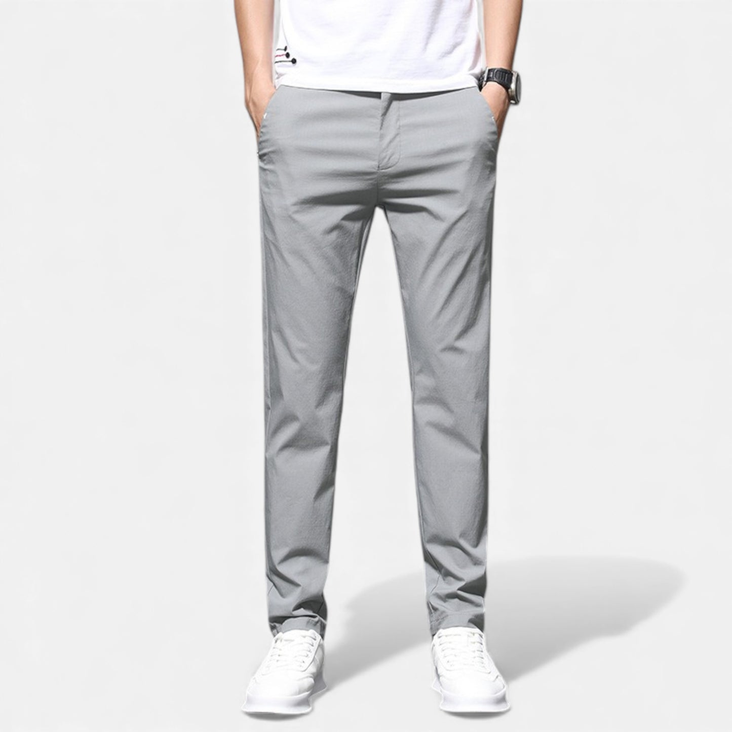 Elorainemode | Men’s Lightweight Straight Trousers – Riviera Slim