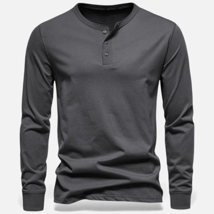 Elorainemode | Men’s Long-Sleeve Knit Tee – Ivy League Simplicity