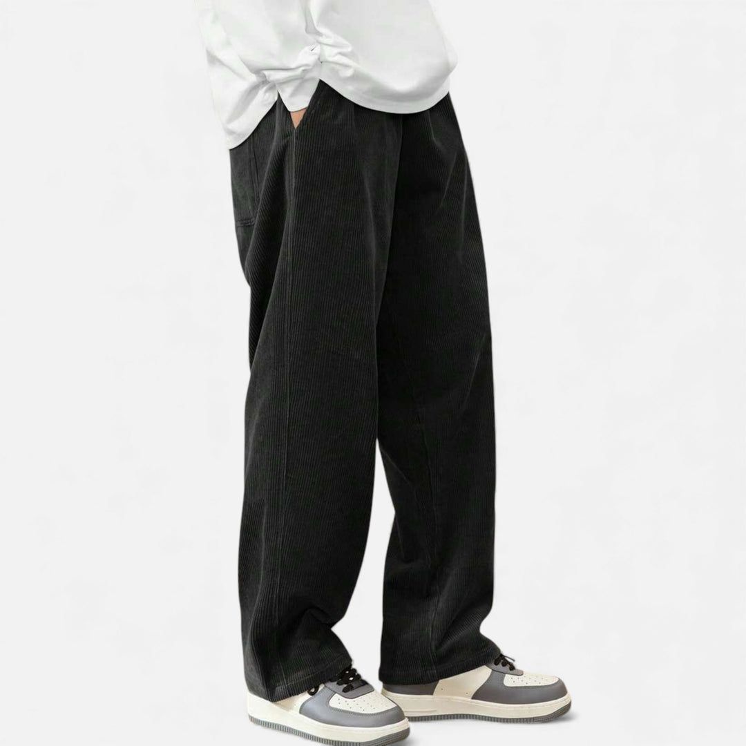 Men’s Draped Wide-Leg Trousers – Quiet Legacy