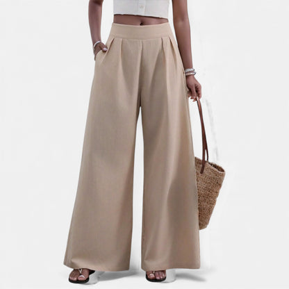 Elorainemode | Women’s Relaxed Wide-Leg Trousers – Quiet Heritage