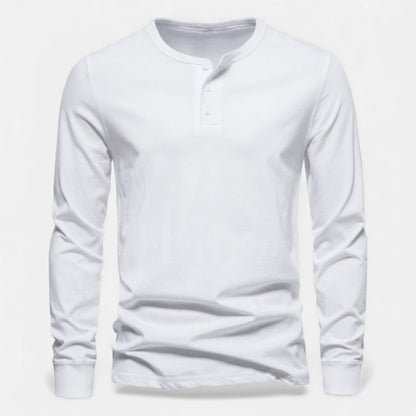 Elorainemode | Men’s Long-Sleeve Knit Tee – Ivy League Simplicity