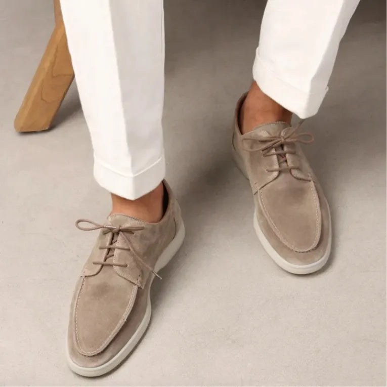 Men’s Plus‑Size Lace-Up Oxford – Quiet Executive Comfort