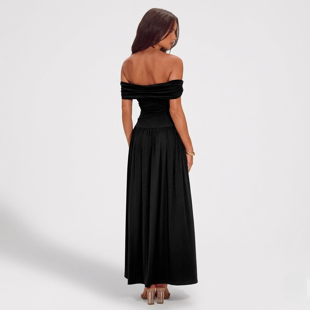 Women’s Tube Top Maxi Dress Formal Evening Wear Slim Fit