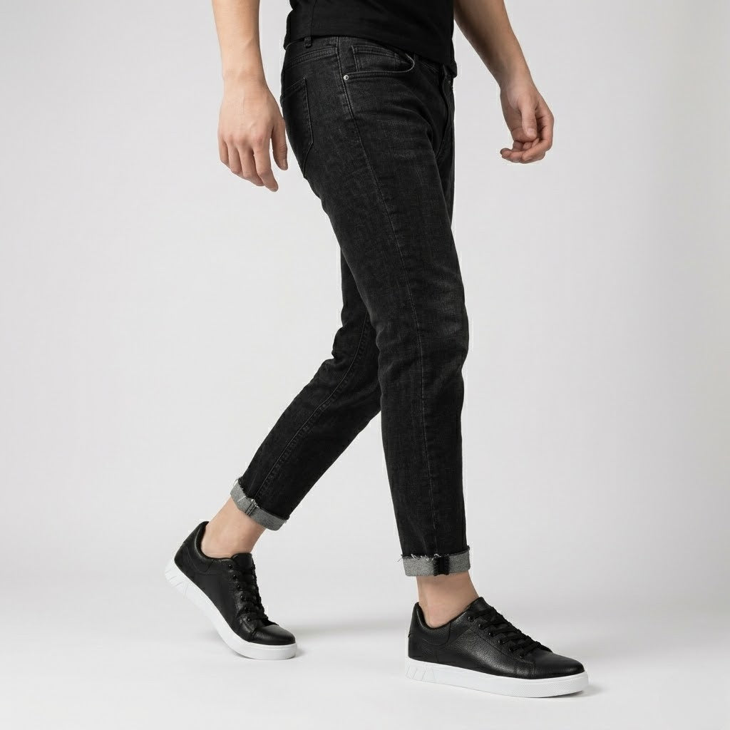 Men’s Casual Leather Sneakers Comfortable Minimalist Style