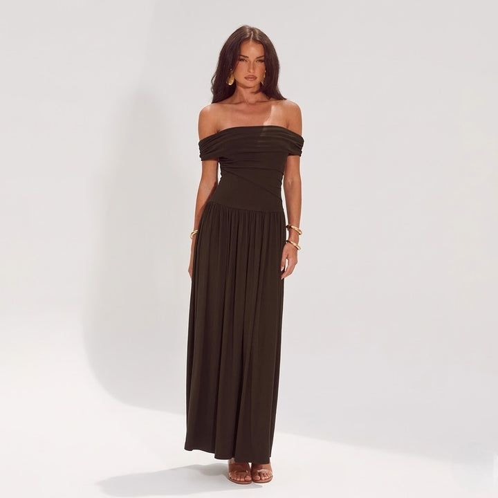 Women’s Tube Top Maxi Dress Formal Evening Wear Slim Fit
