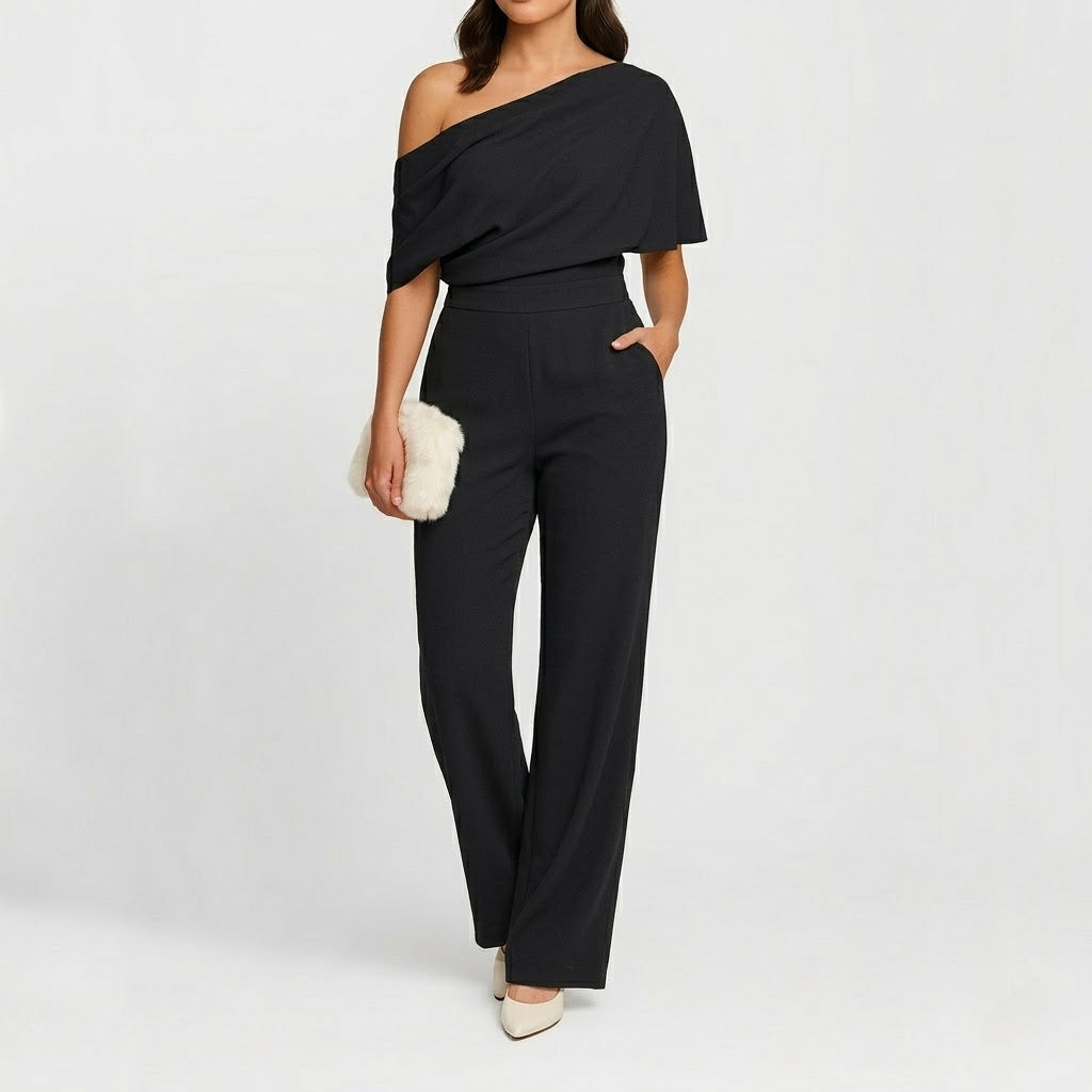 Women’s Elegant Fall Jumpsuit – Long Sleeve Casual One Piece