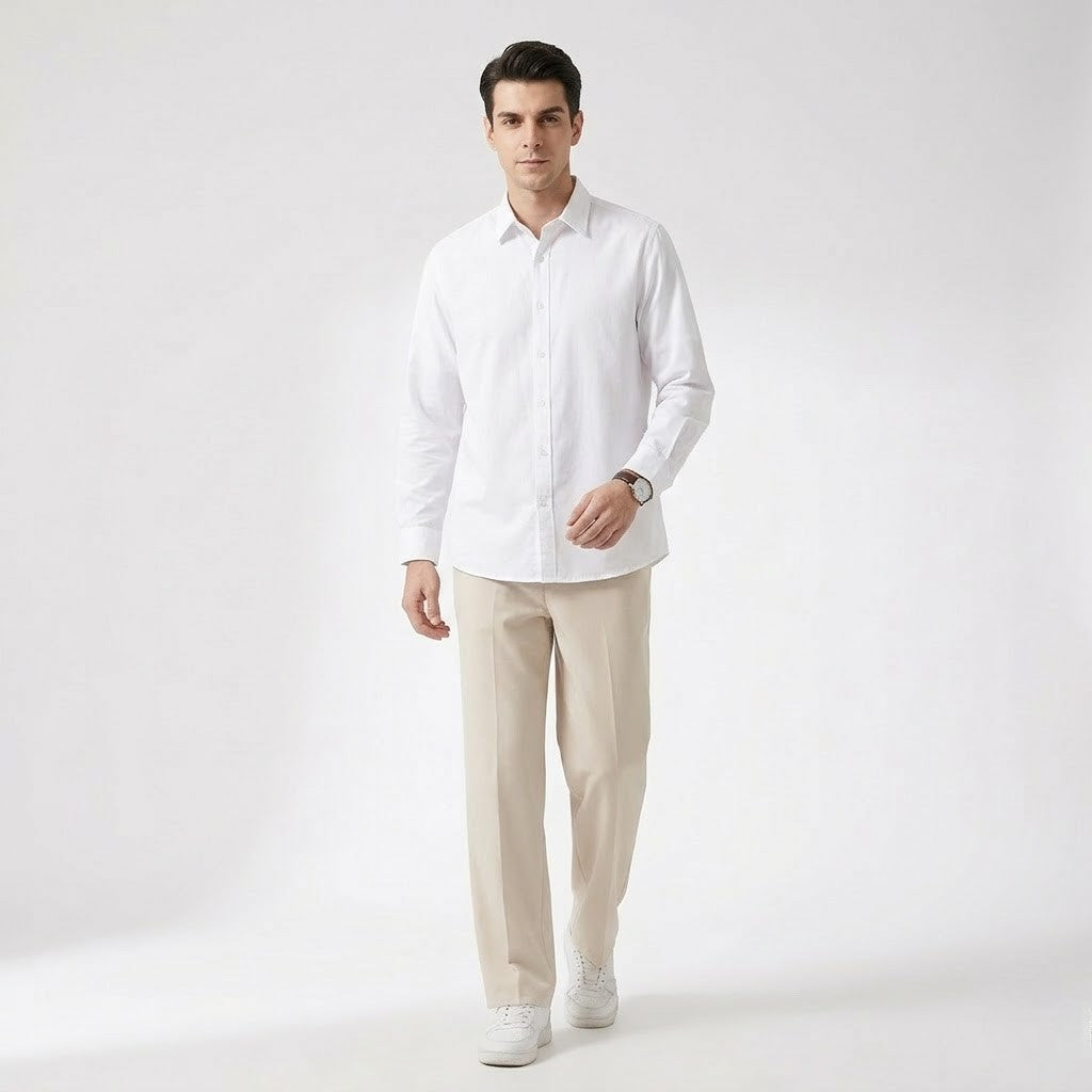Men’s Relaxed Straight Trousers – Ivy League Leisure