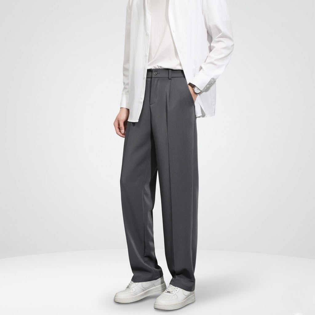 Men’s Relaxed Straight Trousers – Ivy League Leisure
