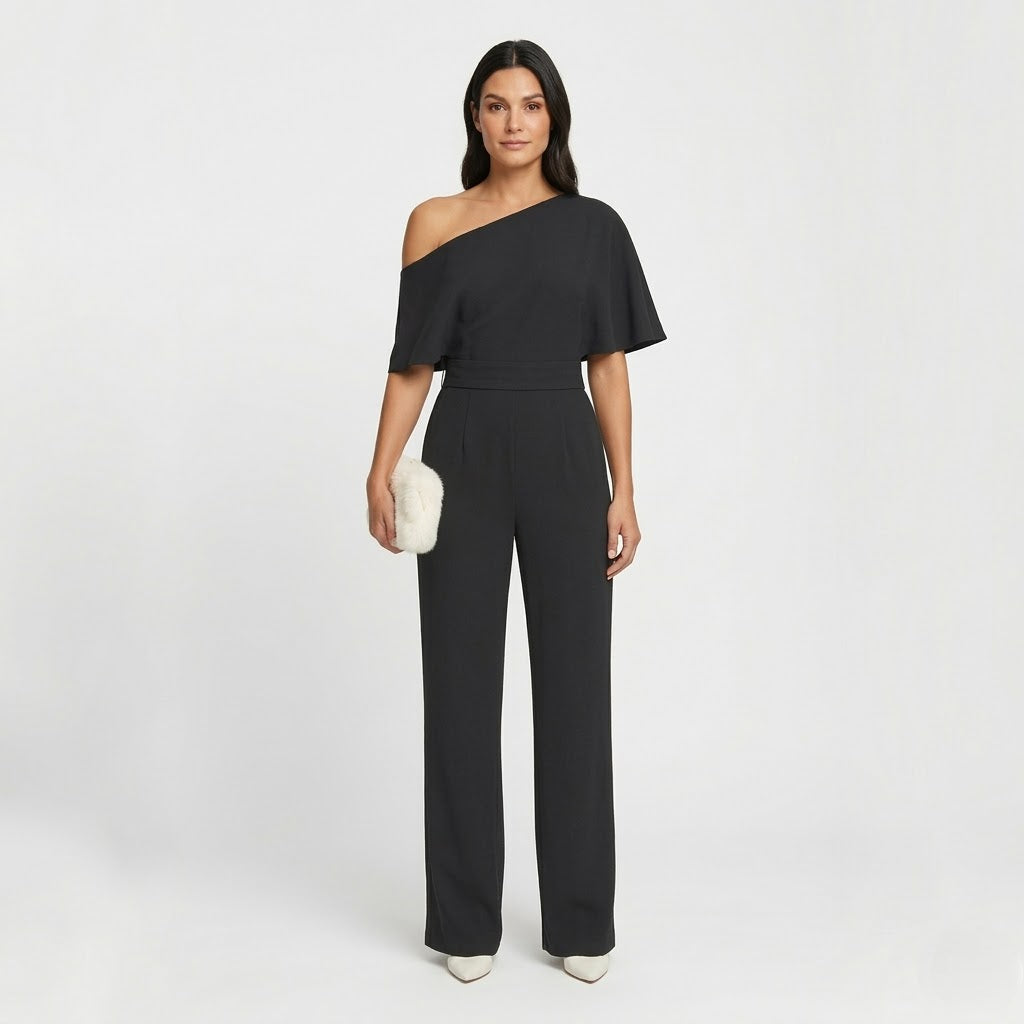 Women’s Elegant Fall Jumpsuit – Long Sleeve Casual One Piece