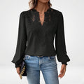 Women’s Soft Cotton Lace Blouse Comfortable Everyday Top