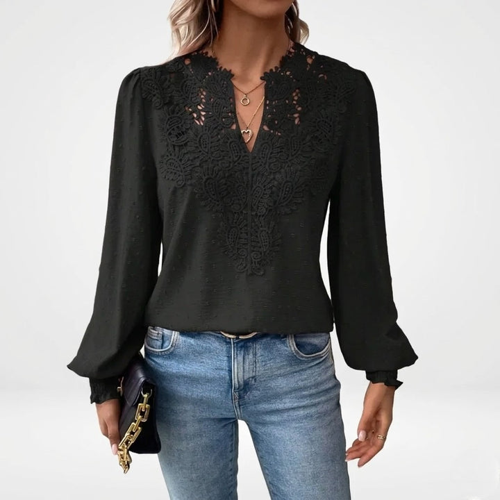 Women’s Soft Cotton Lace Blouse Comfortable Everyday Top