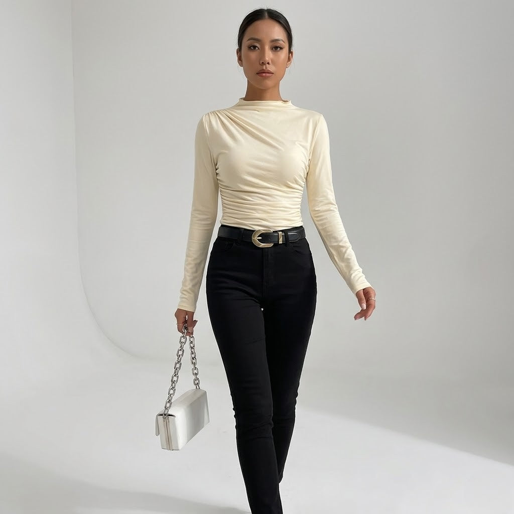 Women’s Tailored Blouse Lightweight Cotton Office Top