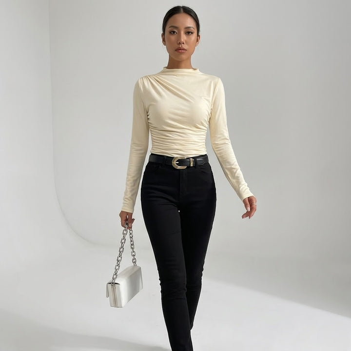 Women’s Tailored Blouse Lightweight Cotton Office Top