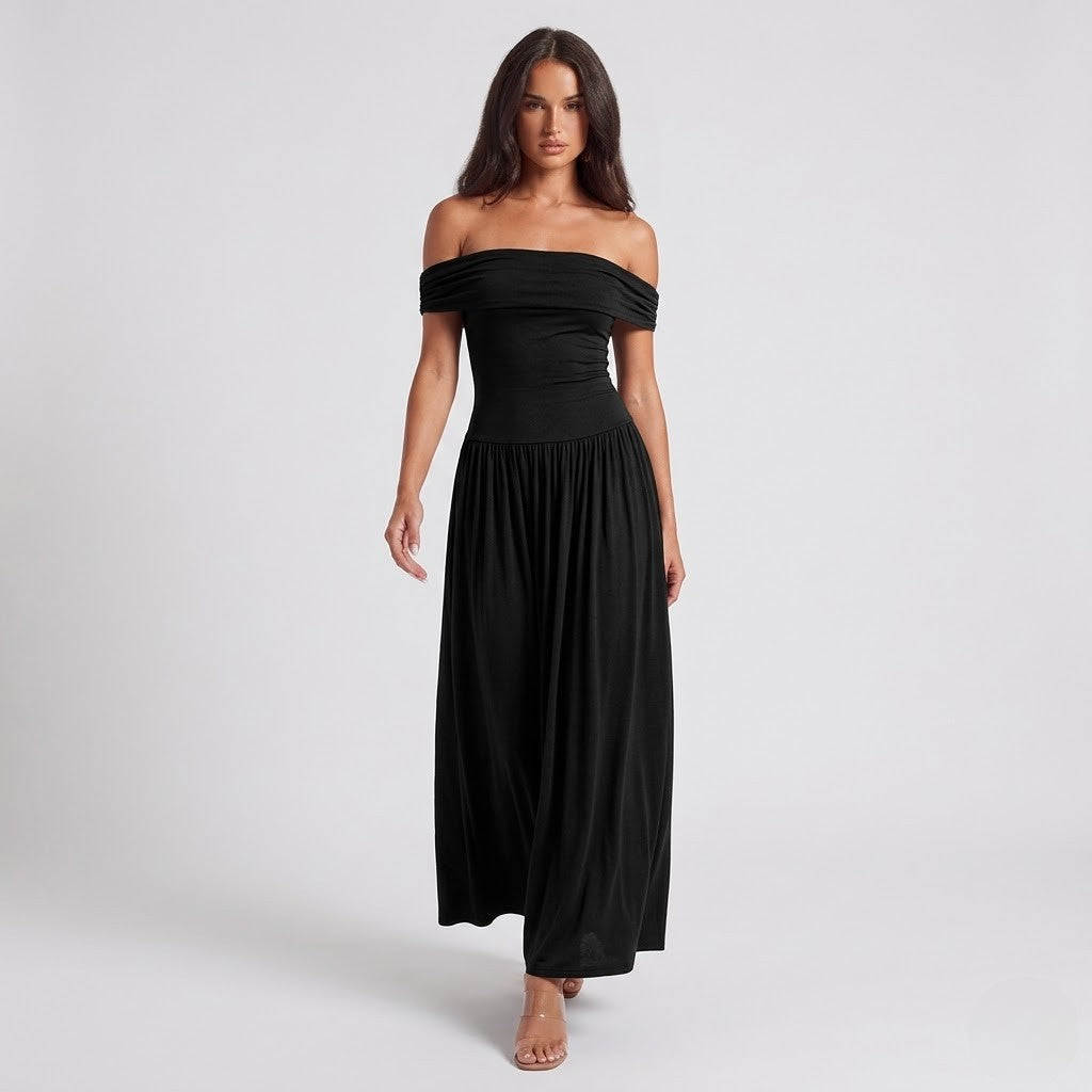 Women’s Tube Top Maxi Dress Formal Evening Wear Slim Fit