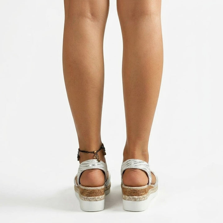 Women’s Elevated Platform Espadrille Slip-On Sandals